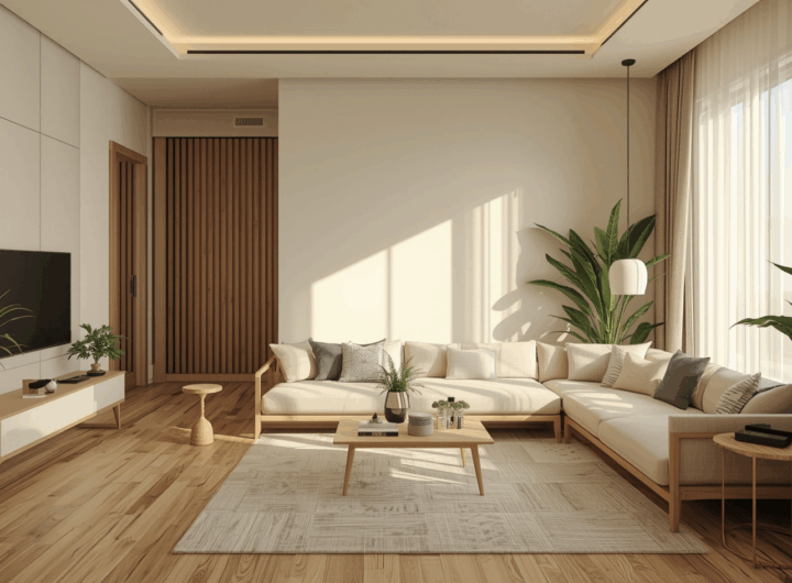 ruang tamu minimalis elegan hasil renovasi hemat