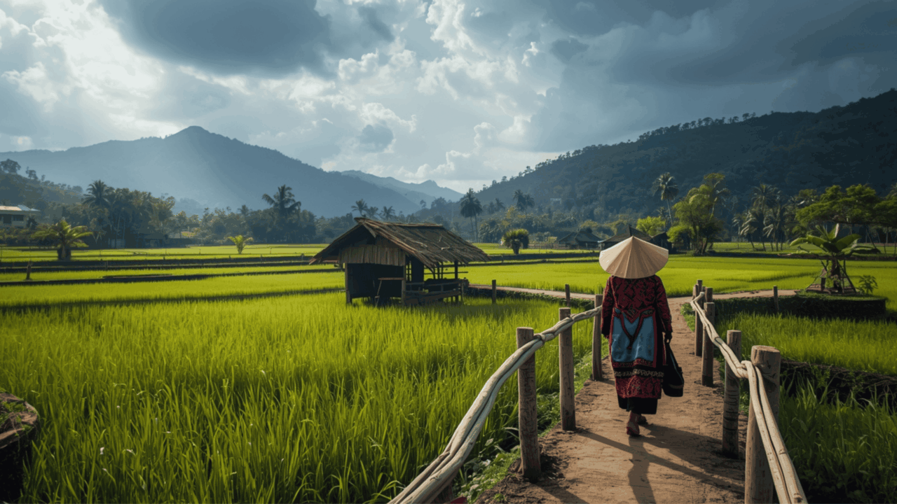 Wisata budaya lokal Indonesia di desa adat tradisional